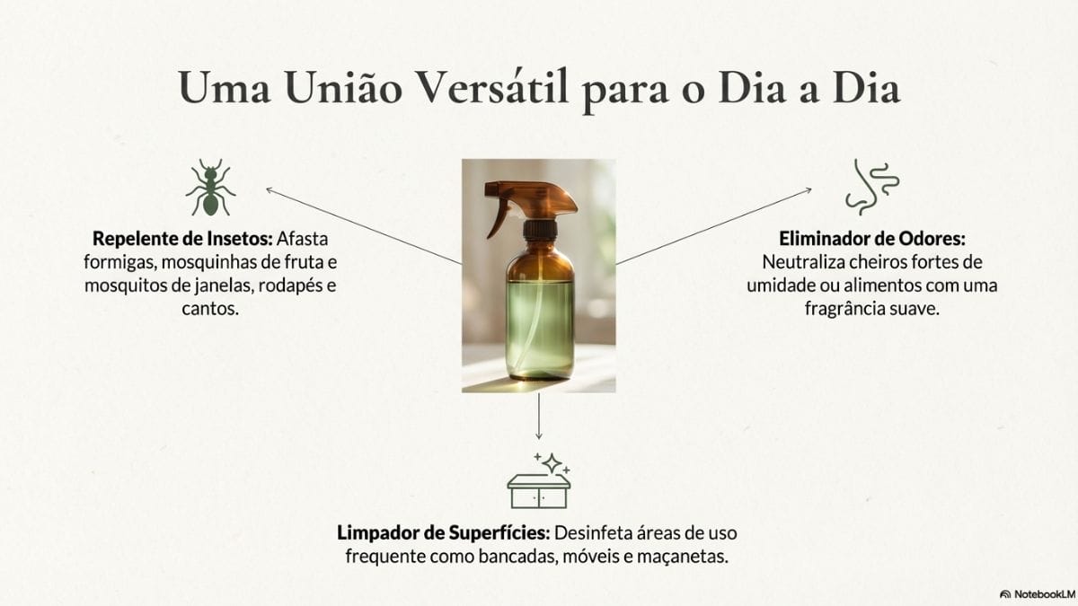 guia visual da mistura de vinagre branco e alecrim