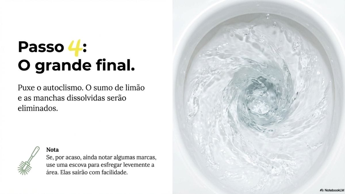 guia visual limpar vaso sanitário