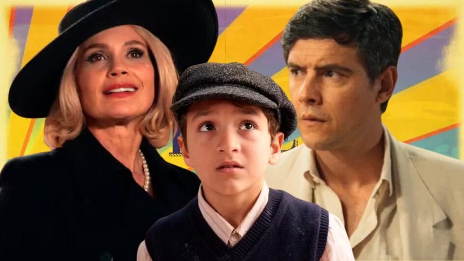 Sandra, Samir e Candinho, personagens da novela Êta Mundo Melhor!