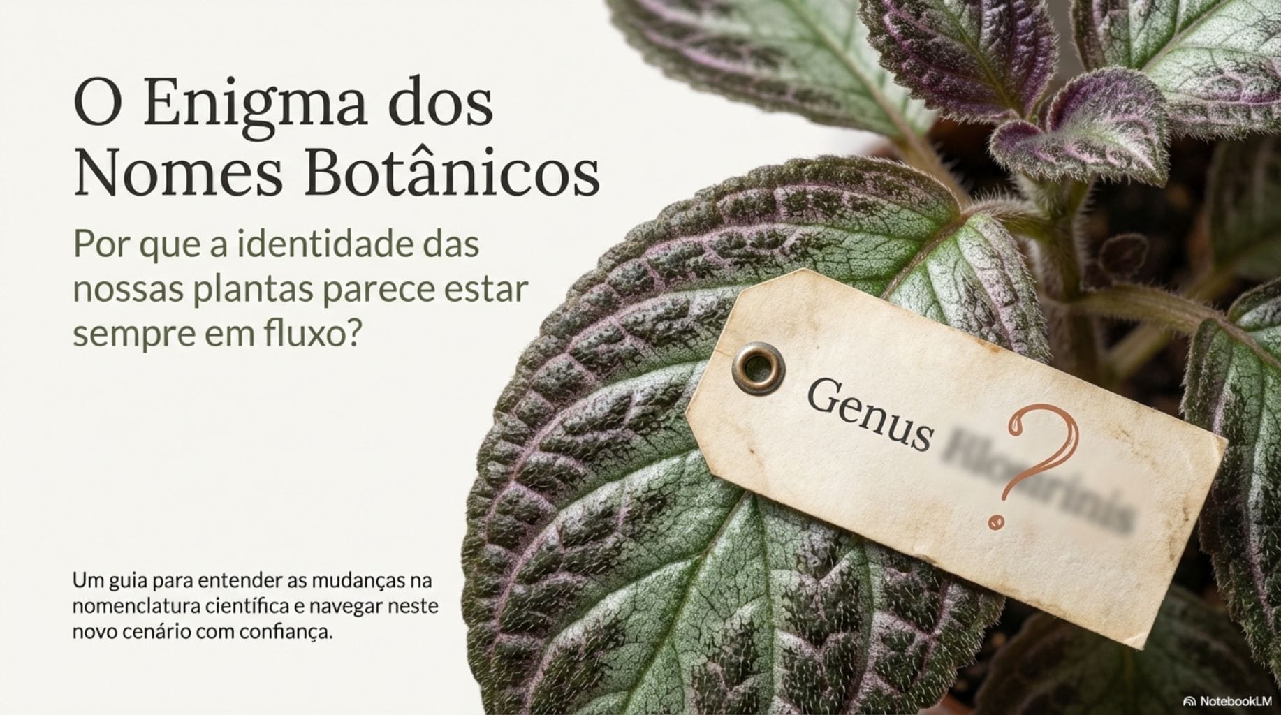 Mudança nomes científicos plantas.