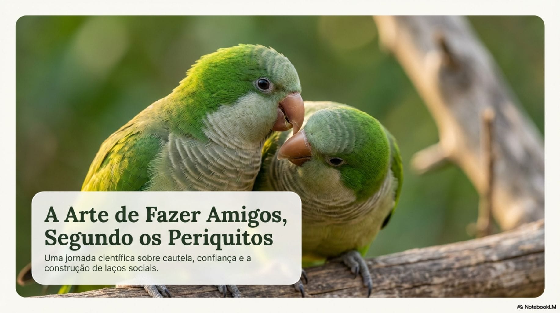 Comportamento social periquitos-monges