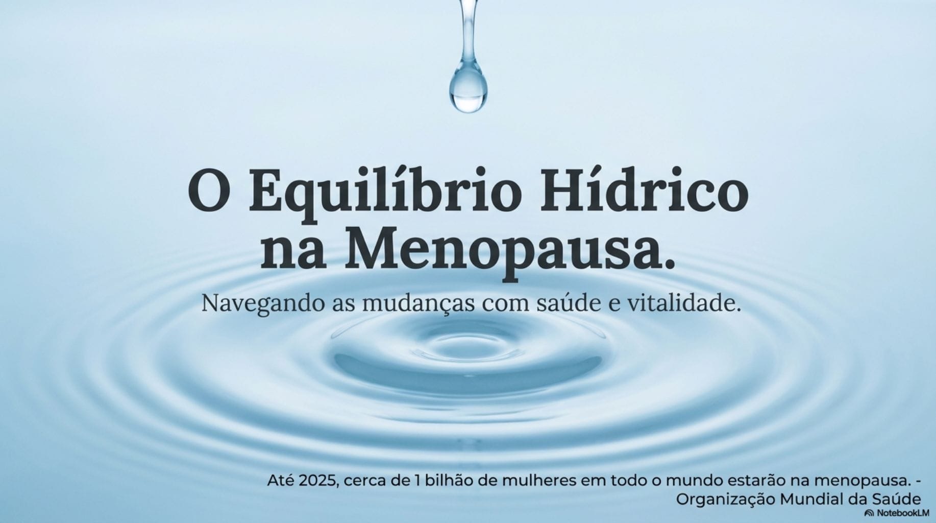 Guia Visual do Equilíbrio Hídrico na Menopausa