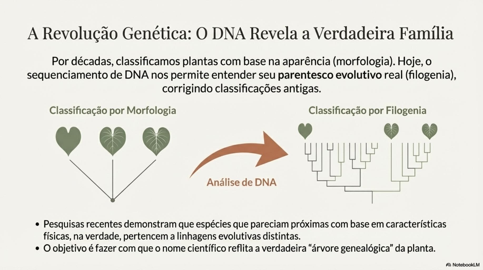 Mudança nomes científicos plantas.