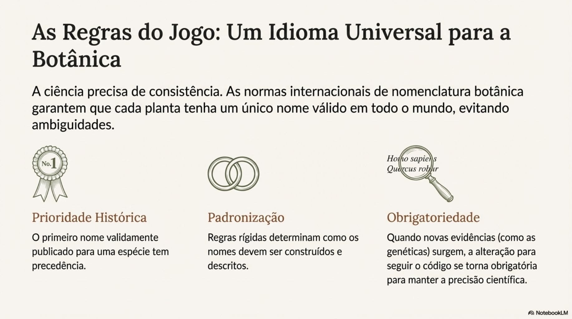 Mudança nomes científicos plantas.
