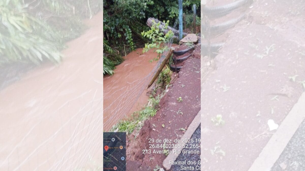 Chuva em Faxinal dos Guedes