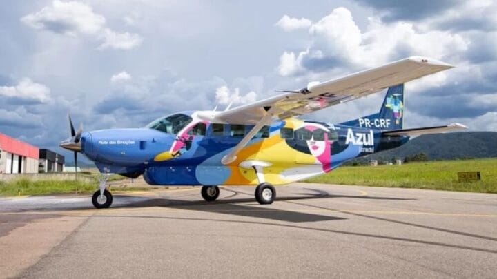 Aviões do modelo Grand Caravan, como os que já foram utilizados pela companhia aérea Azul em voos regionais em SC, devem estar na primeira fase do programa (Foto: Divulgação)