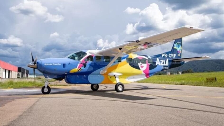 Aviões do modelo Grand Caravan, como os que já foram utilizados pela companhia aérea Azul em voos regionais em SC, devem estar na primeira fase do programa (Foto: Divulgação)