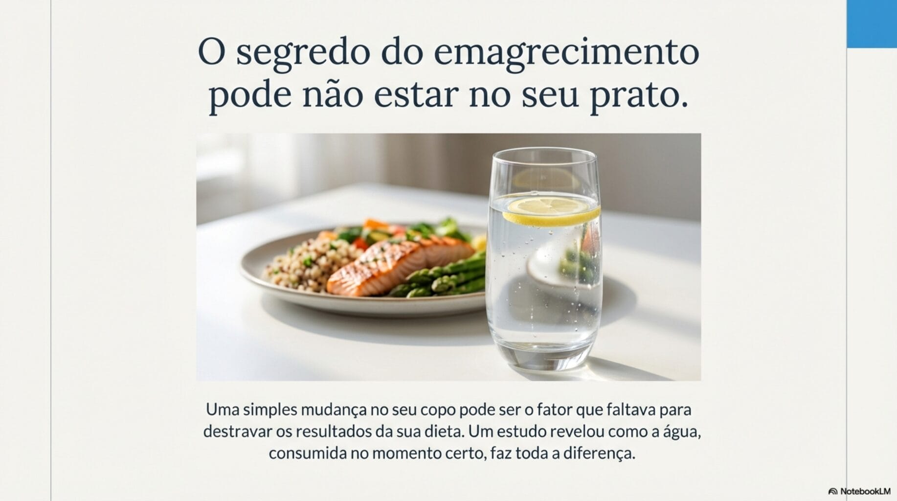 beber agua antes das refeições emagrece