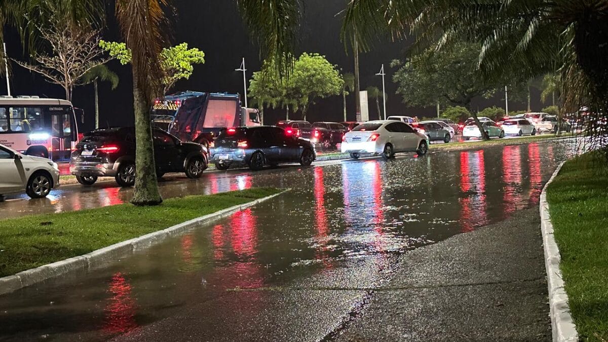 Chuva no Centro de Florianópolis em 19 de dezembro de 2025