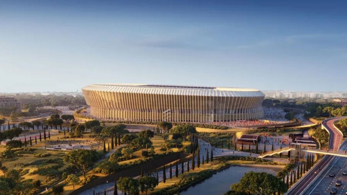 Estádio é inspirado em coliseus antigos de Roma (Foto: AS Roma, Divulgação)