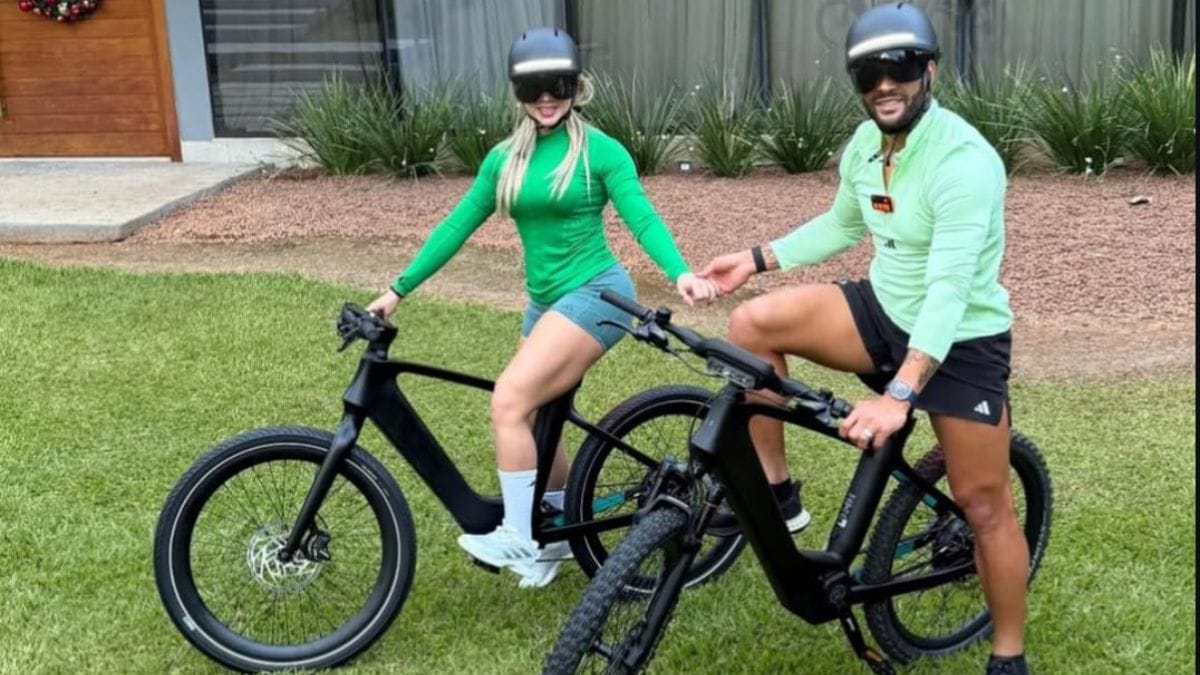 Hulk publicou as novas bicicletas nas redes sociais (Foto: Reprodução)