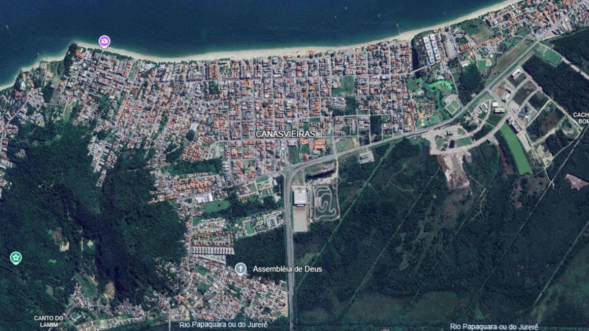 Canasvieiras em 2025, em imagem de satélite