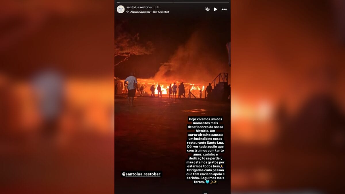Incêndio quase destroí restaurante em marina no Norte de Ilha, em Florianópolis