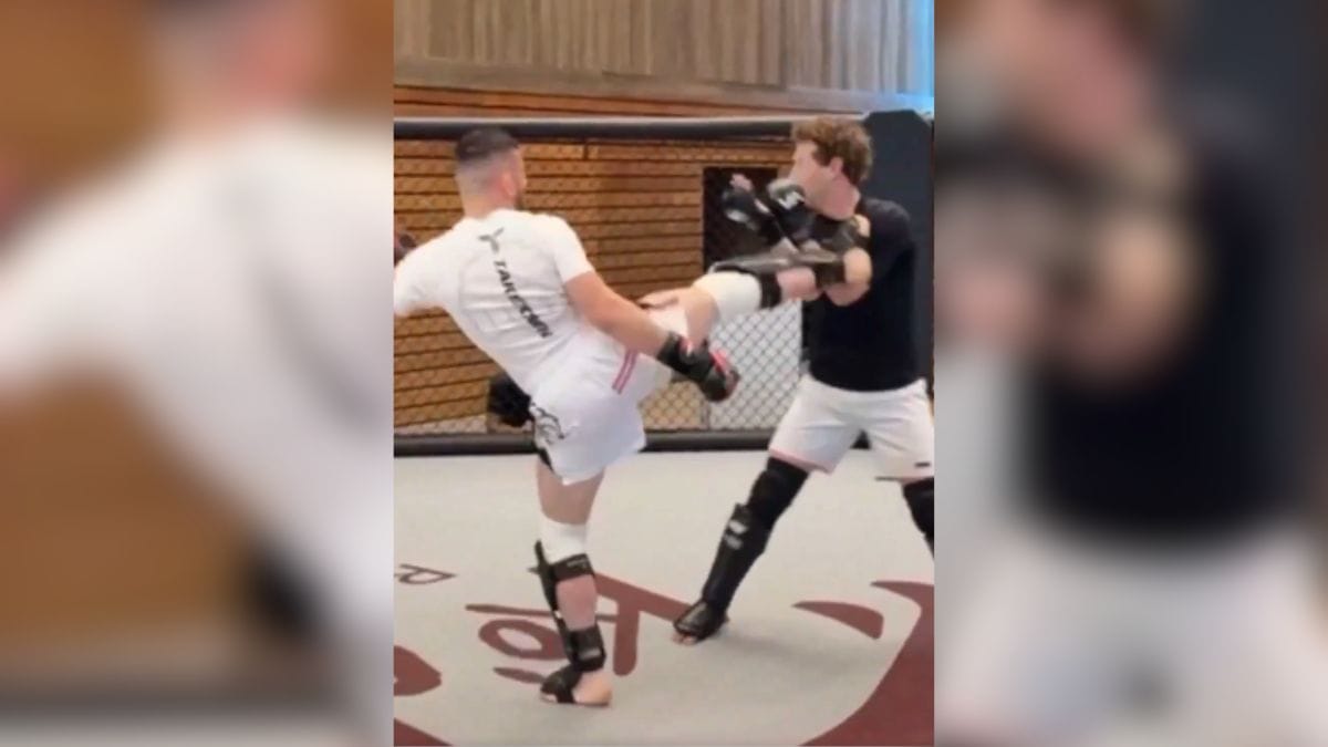 Zuckerberg contra o ex-campeão do UFC Merab Dvalishvili (Foto: Redes sociais, Reprodução)