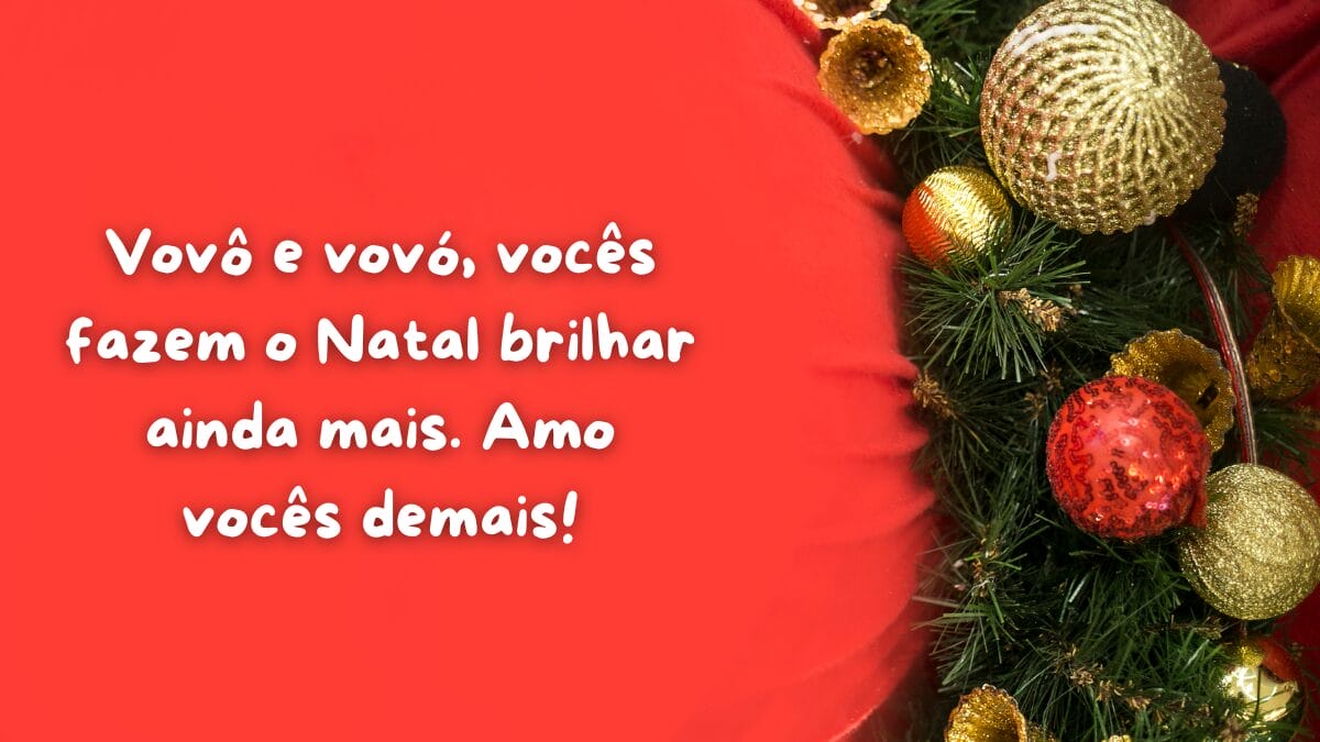 Mensagens de Natal para Avós
