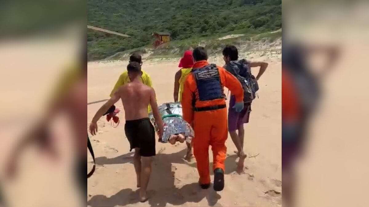 Fabiana Lenz, de 32 anos, foi atacada por uma capivara ao mergulhar na lagoa da Lagoinha do Leste, em Florianópolis