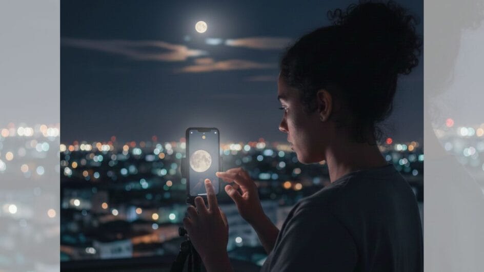 Ajustes básicos no celular podem render belas fotos da Lua Cheia (Foto: imagem gerada por IA)