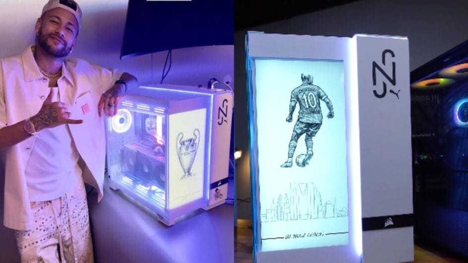 Neymar publicou o presente nas redes sociais (Foto: Canal Reset, Youtube, Reprodução)