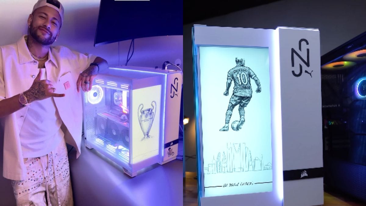 Neymar publicou o presente nas redes sociais (Foto: Canal Reset, Youtube, Reprodução)