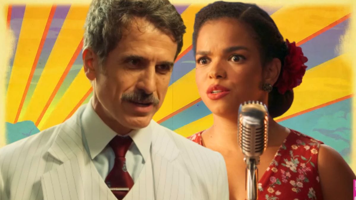 Ernesto (Eriberto Leão) e Dita (Jeniffer Nascimento) em Êta Mundo Melhor!
