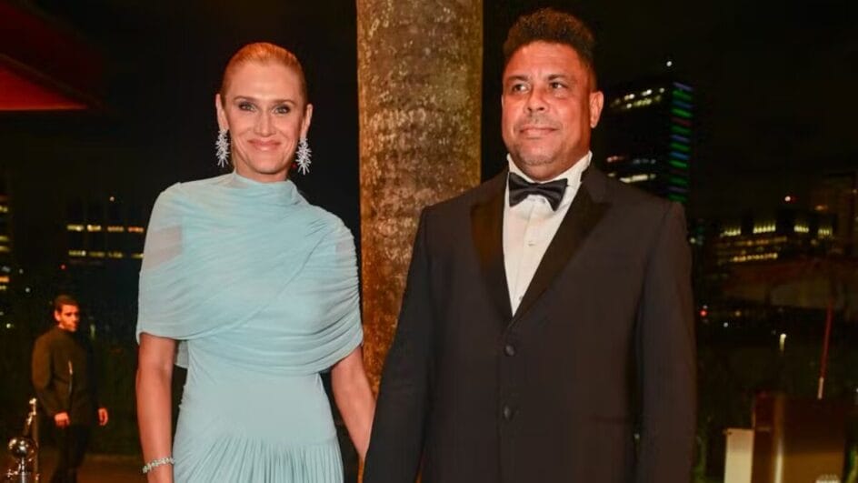 Ronaldo Nazário e sua esposa Celina Locks no BrazilFoundation