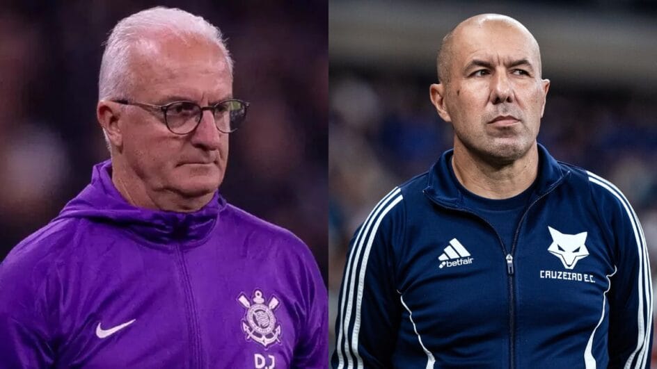 Dorival Júnior, técnico do Corinthians, e Leonardo Jardim, treinador do Cruzeiro (Foto: Rodrigo Coca e Gustavo Aleixo)