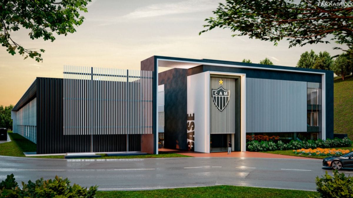 Prédio de três andares vai ficar no CT do Galo (Foto: Farkasvölgyi Arquitetos Associados, Divulgação)