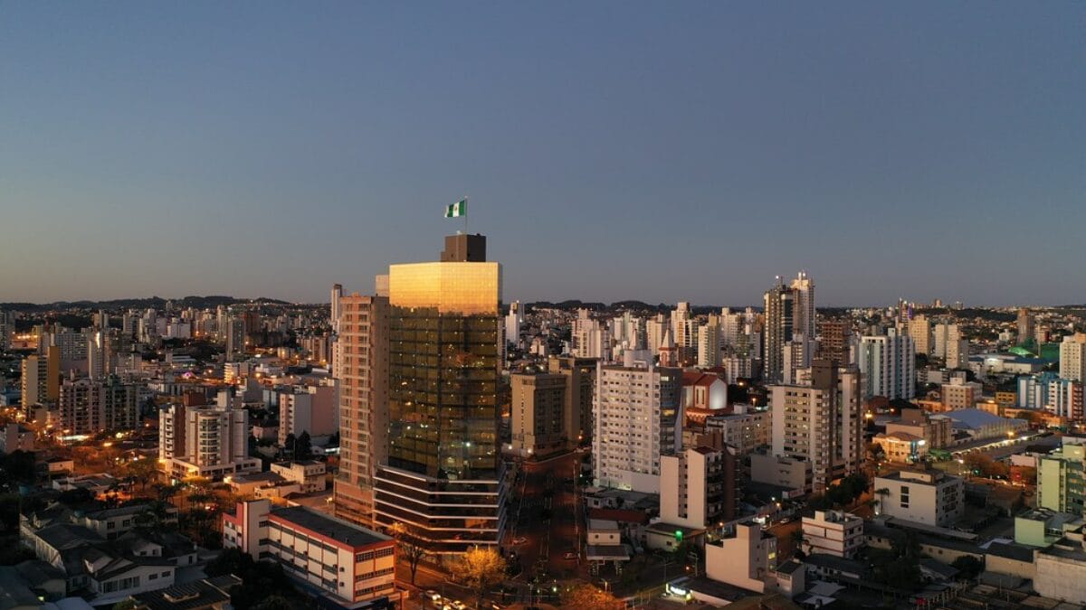 Vista a&eacute;rea de Chapec&oacute; 