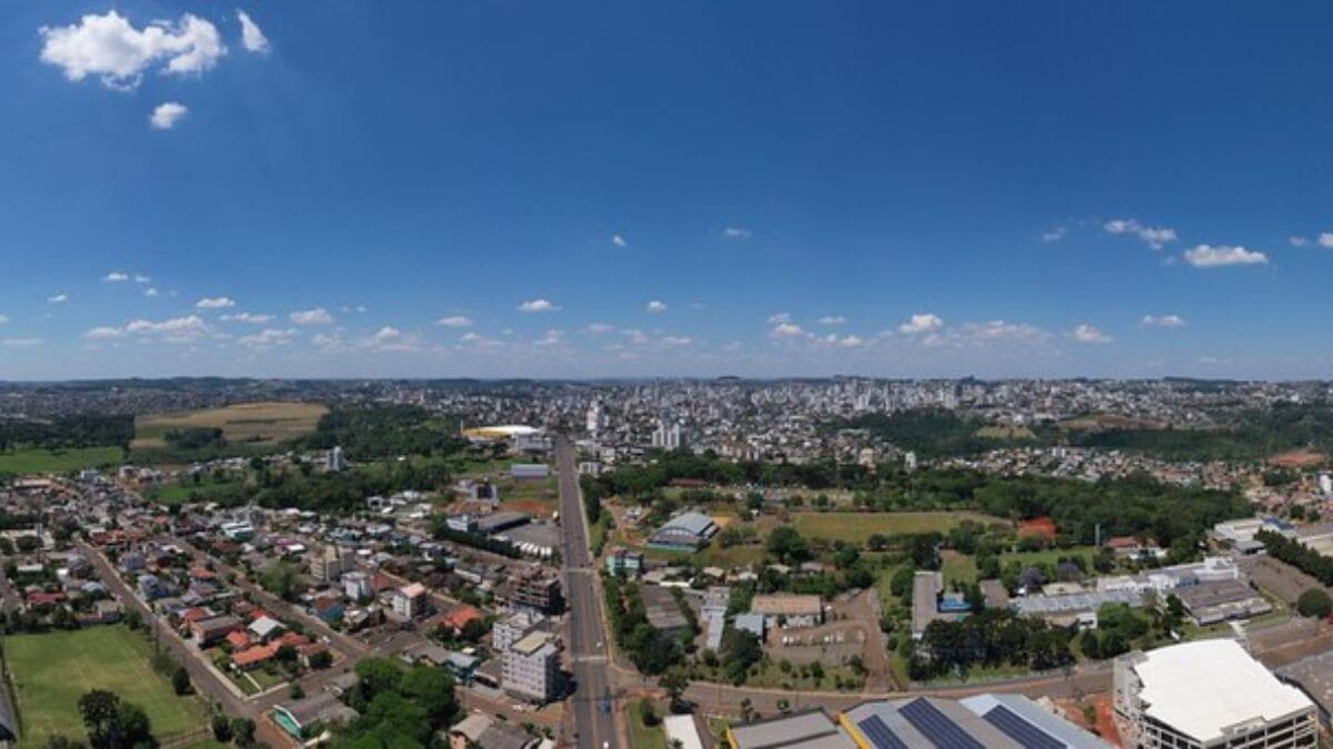 Vista a&eacute;rea de Chapec&oacute; 