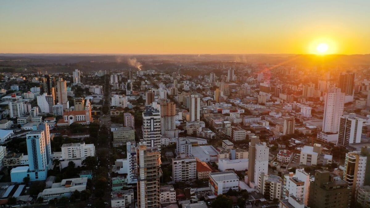 Vista a&eacute;rea de Chapec&oacute; 