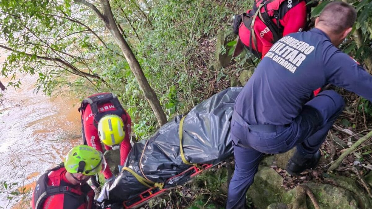 Corpo localizado em Xanxer&ecirc;