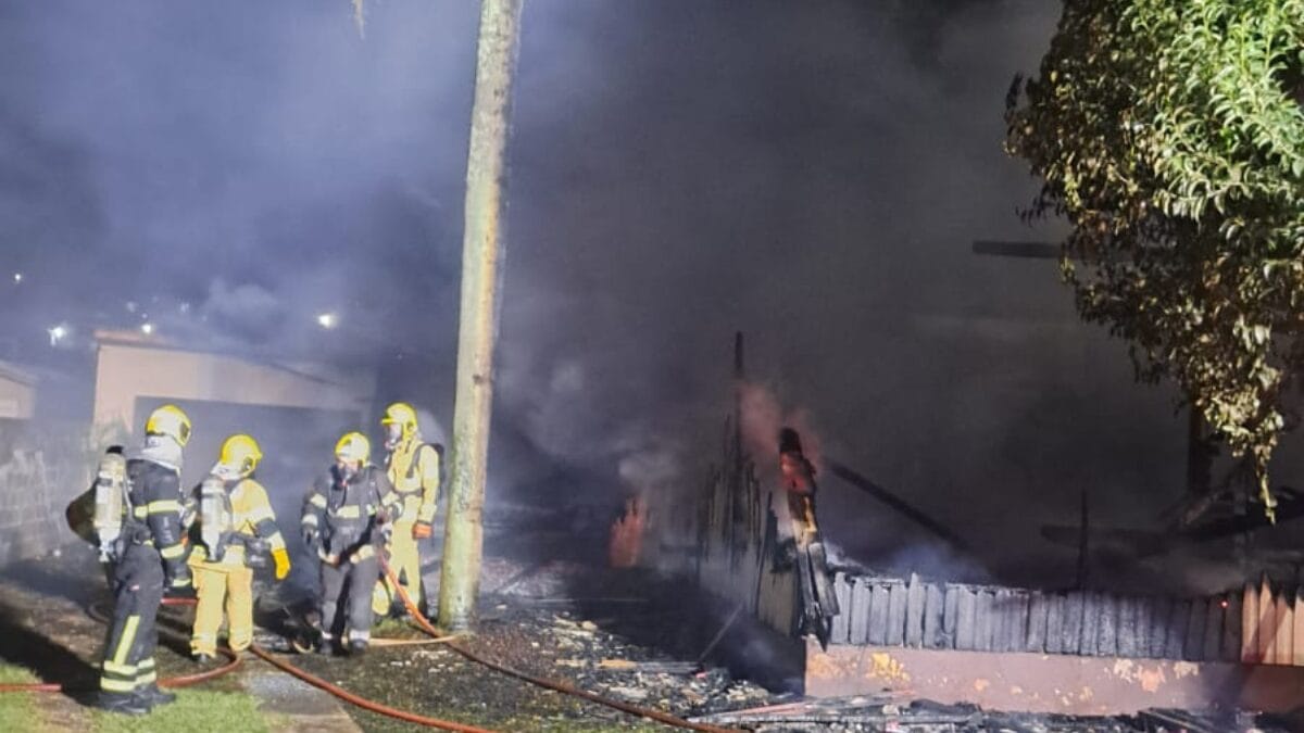 Inc&ecirc;ndio em Xaxim