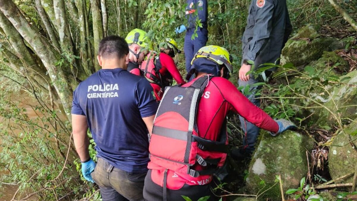 Corpo localizado em Xanxer&ecirc;