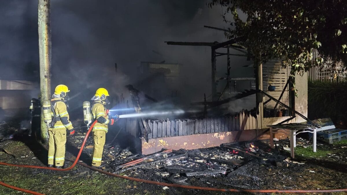 Inc&ecirc;ndio em Xaxim