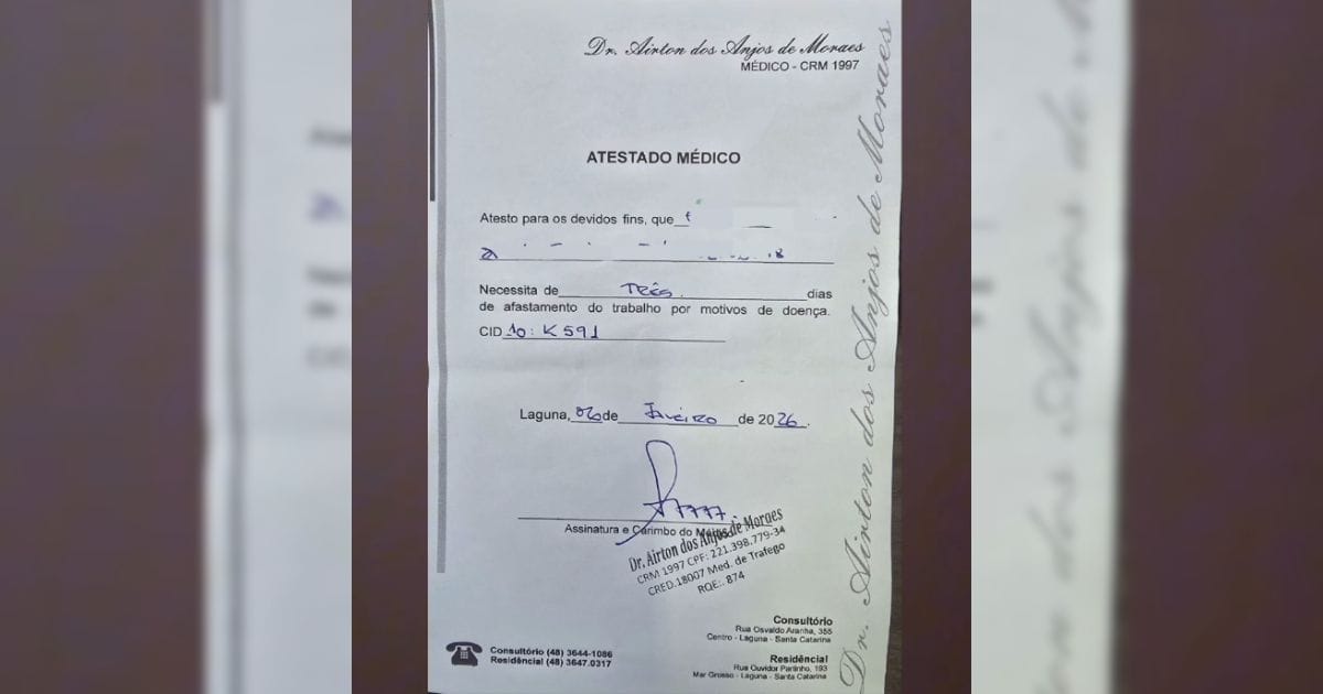 Atestado fornecido à um funcionário do empresário