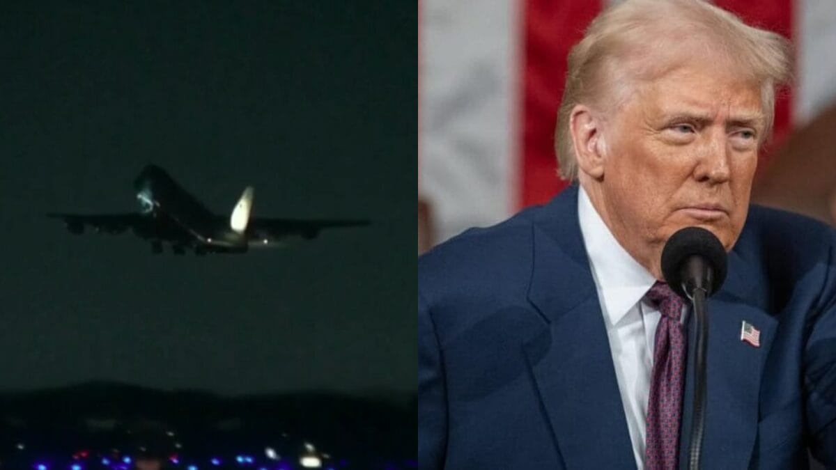 Avião com Trump a bordo sofre pane elétrico e volta à base aérea