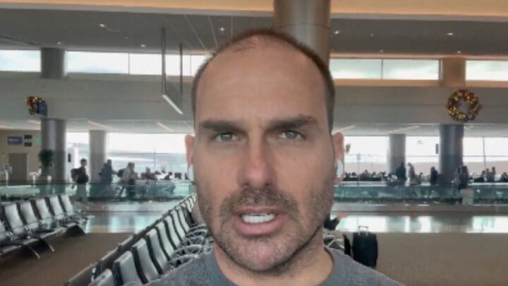 Eduardo Bolsonaro em vídeo nas redes sociais
