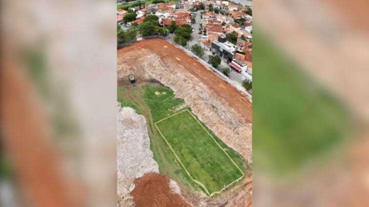 Estádio de time da Série A durante obra
