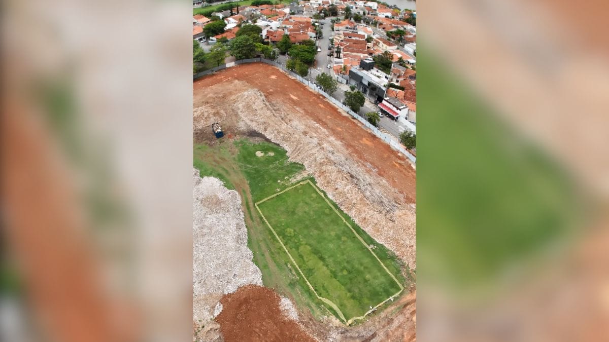 Estádio de time da Série A durante obra