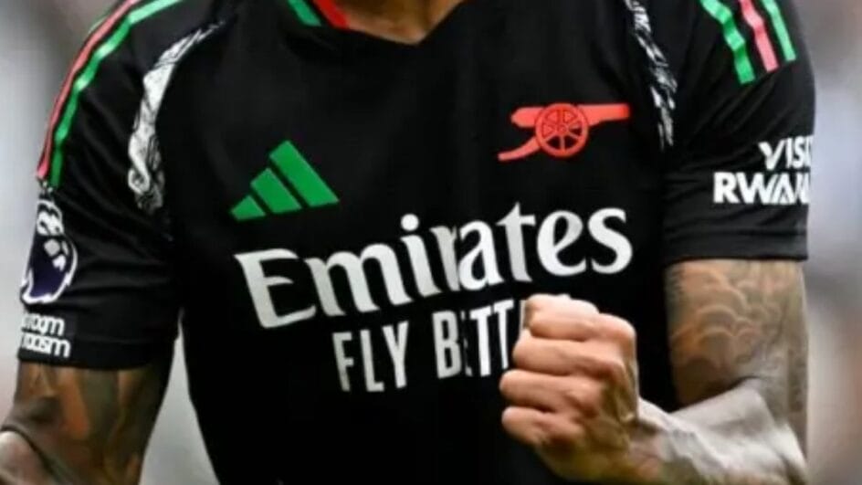 Camisa do zagueiro Gabriel Magalhães no Arsenal