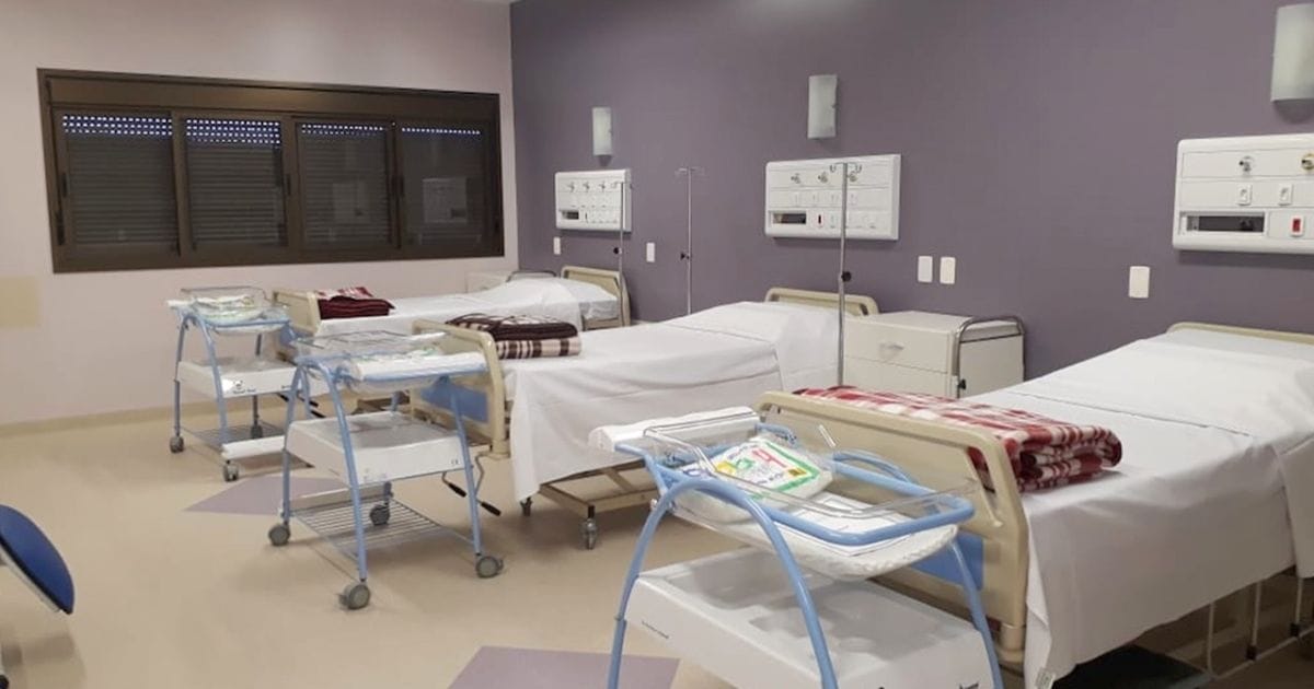 Leitos do Hospital Materno-Infantil Santa Catarina, em Criciúma