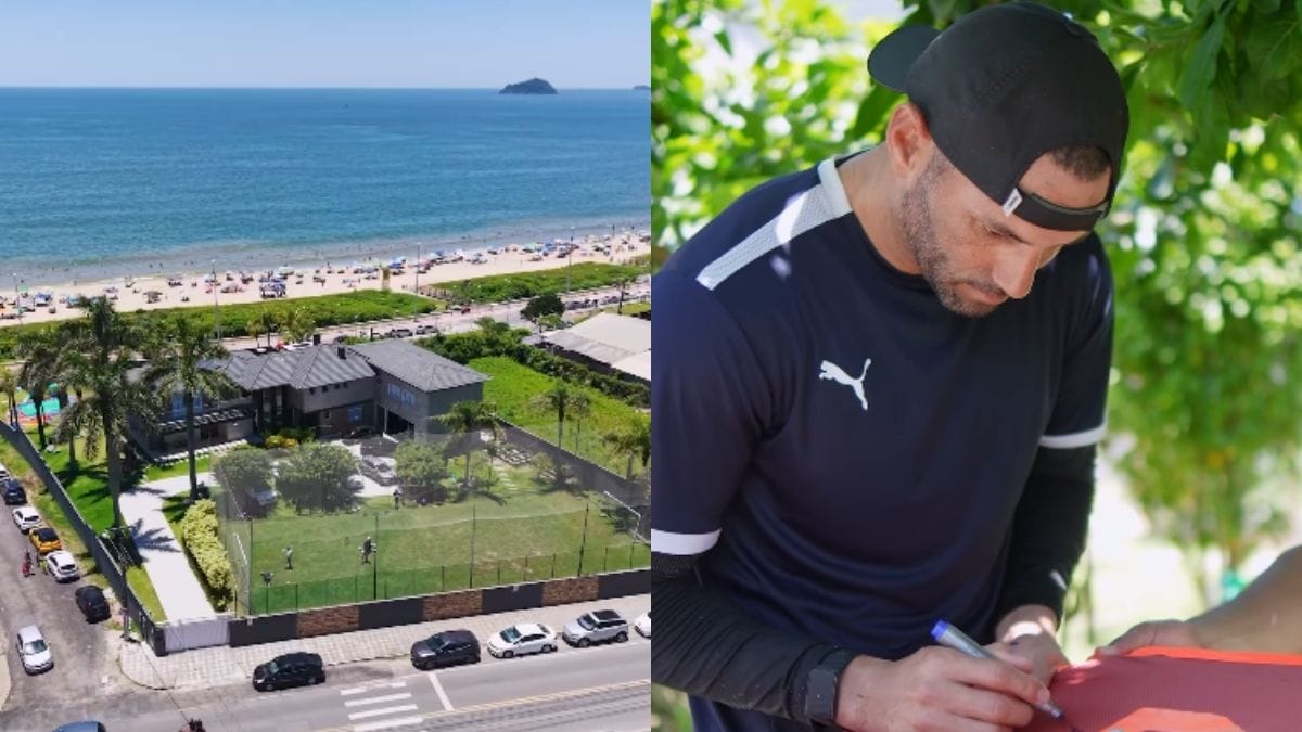 Weverton passou as férias no litoral de SC (Foto: Redes sociais, Reprodução)