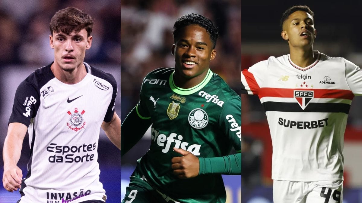 Bidon, Endrick e Ryan Francisco (Foto: Rodrigo Coca, Cesar Greco e Rubens Chiri)