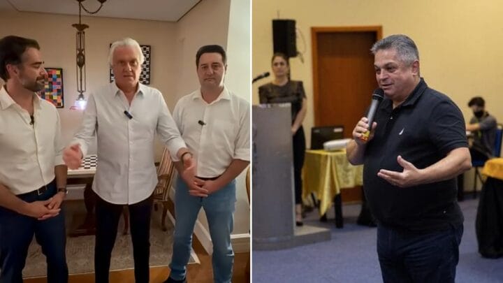 Pré-candidatos à PResidência do PSD, e João Rodrigues, prefeito de Chapecó