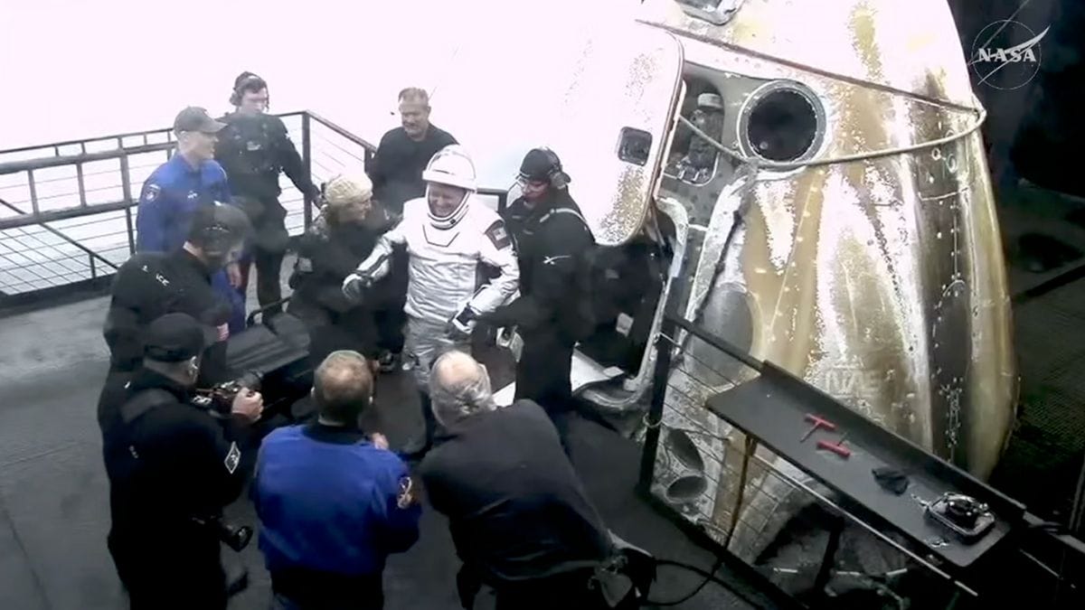 Tripulação da missão Crew-11 chegou à Terra nessa quinta-feira (Foto: NASA, reprodução)