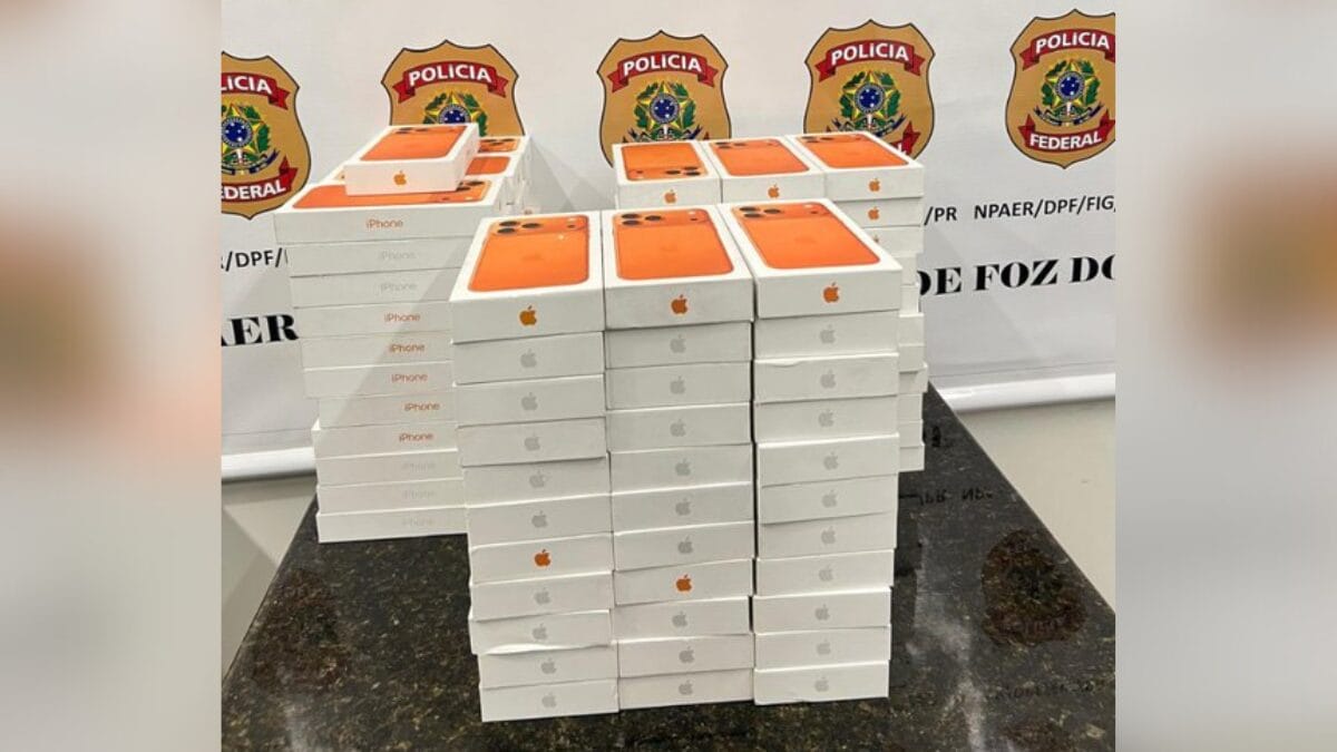 Cerca de 100 celulares foram localizados (Foto: Polícia Federal, Divulgação)