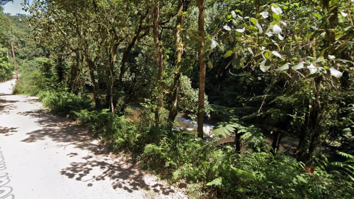 Cachoeira fica na localidade de Manso, em Jaraguá do Sul (Foto: Google Maps, Reprodução)
