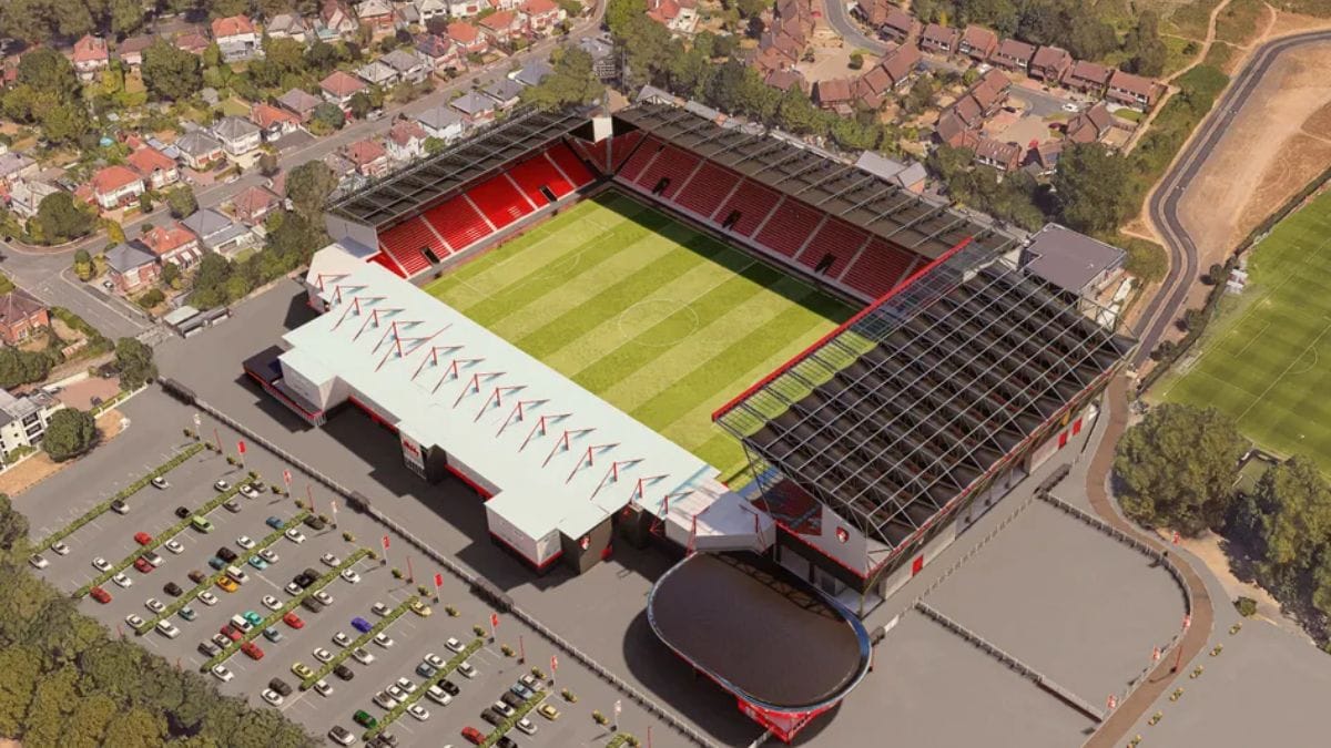 Novo est&aacute;dio do Bournemouth, novo time de Rayan (Foto: divulga&ccedil;&atilde;o, Bournemouth)