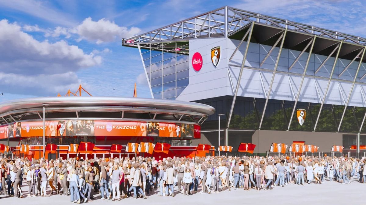 Novo est&aacute;dio do Bournemouth, novo time de Rayan (Foto: divulga&ccedil;&atilde;o, Bournemouth)