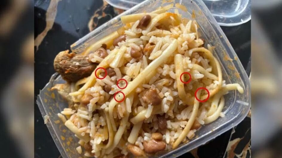 Imagem mostra marmita enveneada por adolescente de 17 anos em MG.